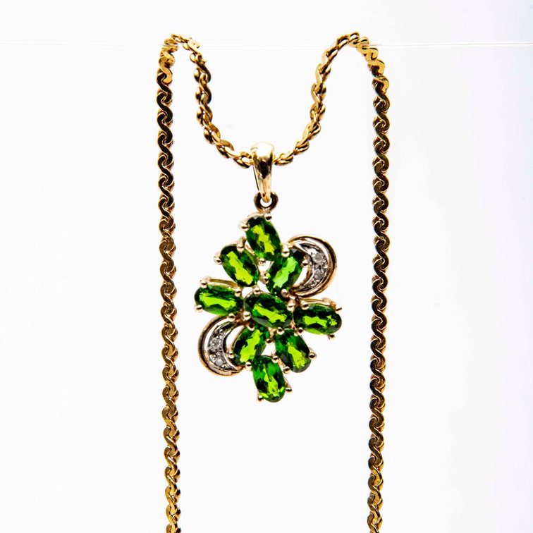 10K Pendant on Goldtone Chain