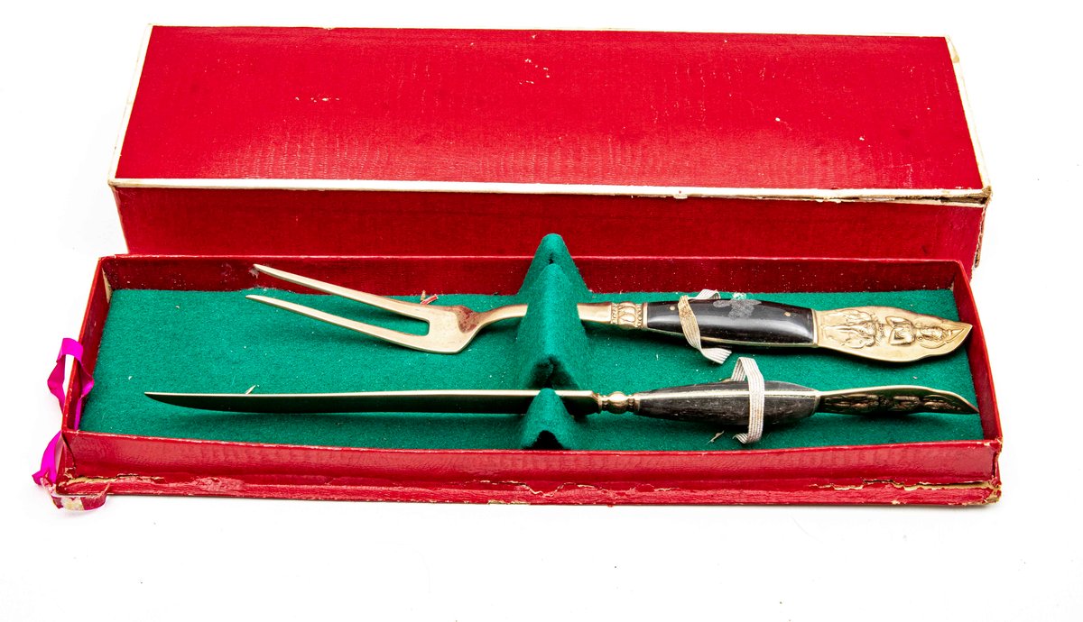 Thai Carving Set- Bronze & Buffalo Horn