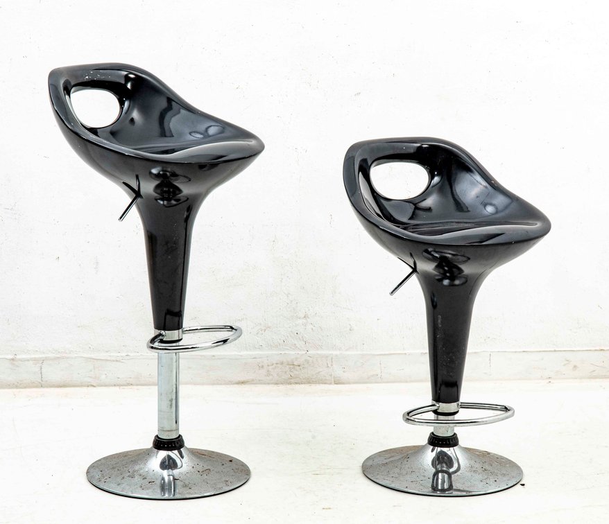 Black & Chrome Bar Stool Pairs