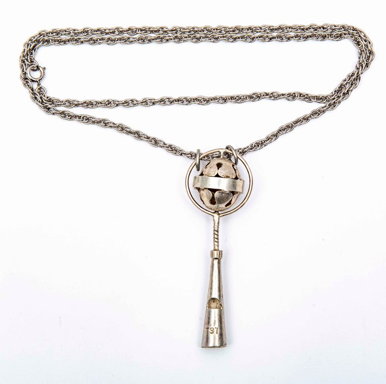 Handmade Baby Rattle/ Whistle Pendant
