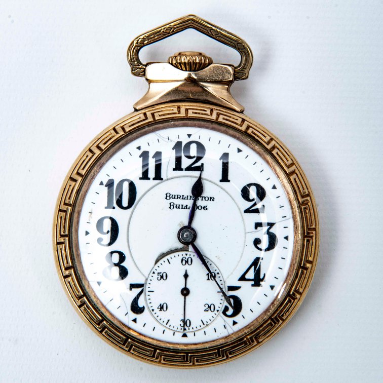 Burlington Bull Dog Pocket Watch-1925