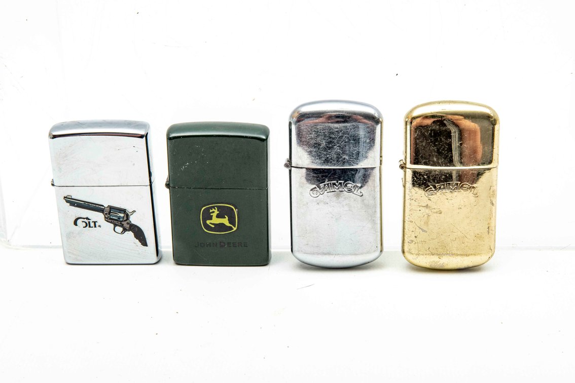 2 Zippo Lighters & 2 Camel Lighters