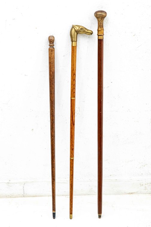 Three Canes- Traveler, Knob Head & Inlaid