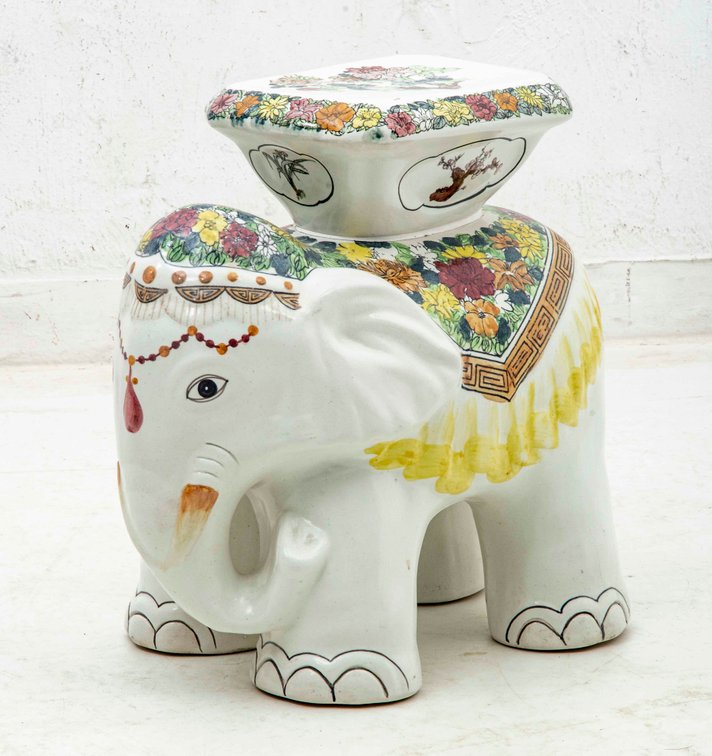 Elephant Garden Stool- Ceramic