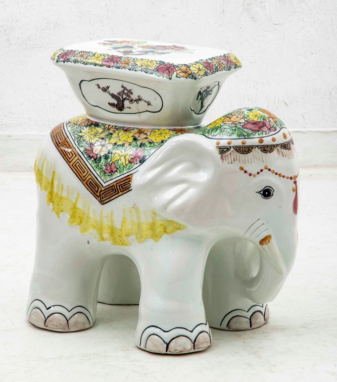 Elephant Garden Stool- Ceramic