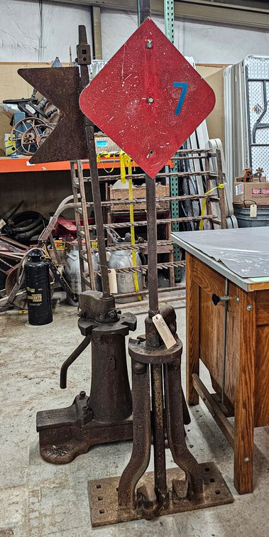 Vintage Railroad Track Switching Sign
