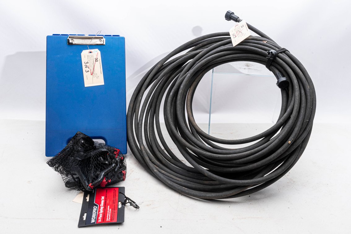 Soaker Hose, Spring Clamps & Plastic Clipboard
