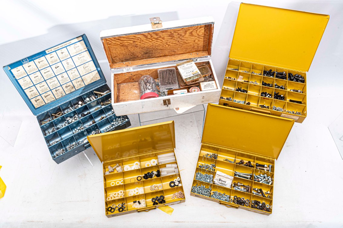 Metal Parts Drawers- Filled With Supplies