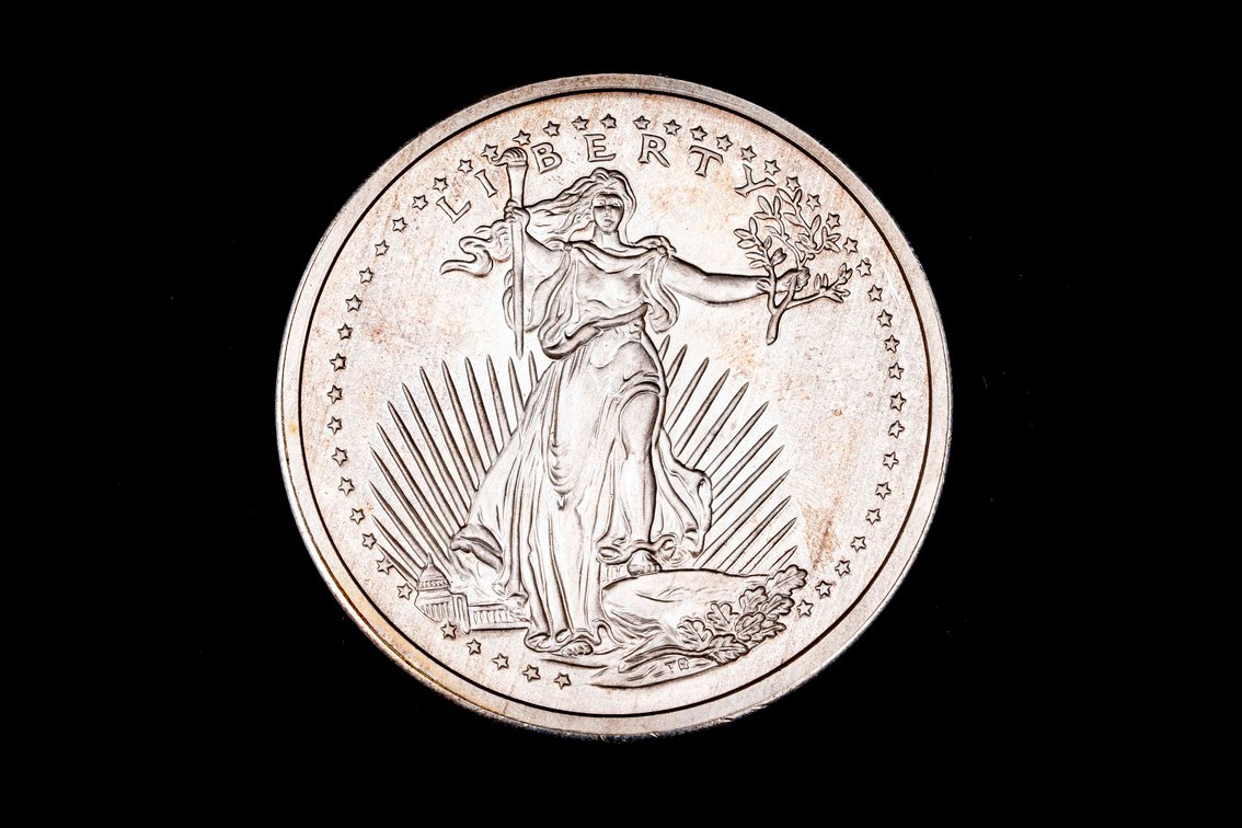 St. Gaudens 5 troy oz .999 Silver Round