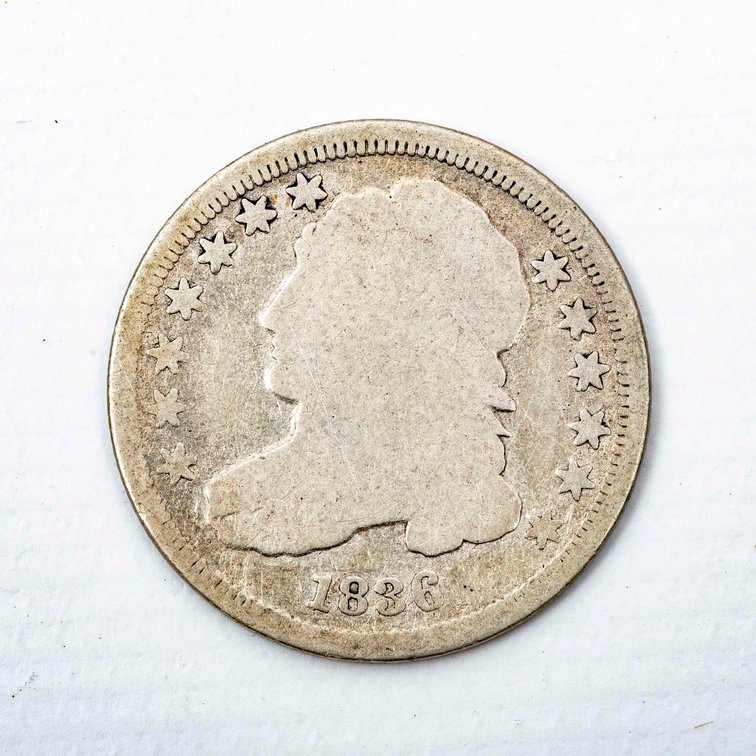 1836 Liberty Capped Bust Silver 10 C coin
