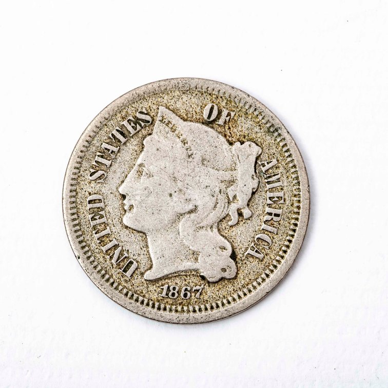 1865 3c Nickel