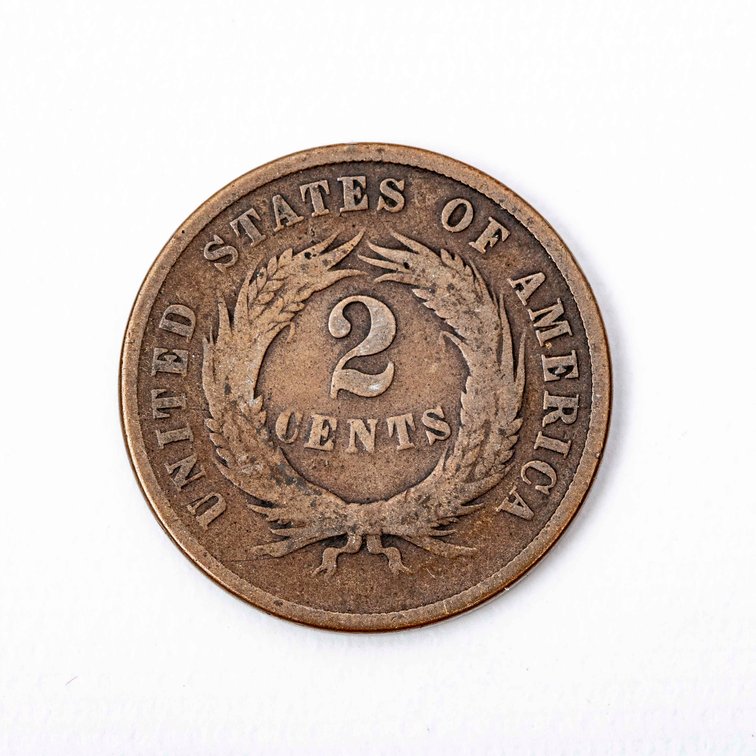 1869 2c Union Shield Coin