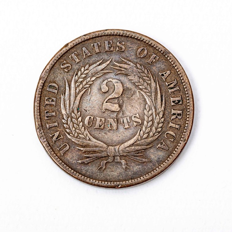 1865 2c Union Shield Coin
