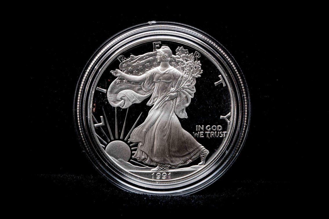 1991 Proof Silver Eagle 1oz .999 Silver $1 Coin