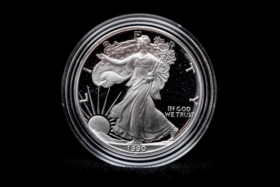 1990 Proof Silver Eagle 1oz .999 Silver $1 Coin