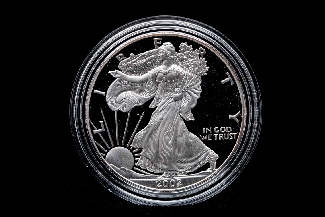 2002 Proof Silver Eagle 1oz .999 Silver $1 Coin