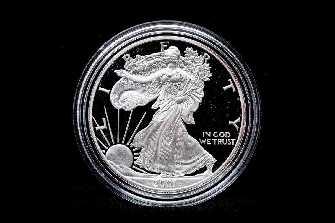 2001 Proof Silver Eagle 1oz .999 Silver $1 Coin