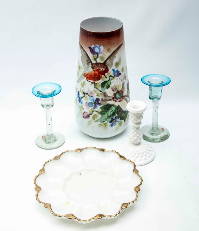 Glass- Hobnail, Milkglass, Hand-Blown & More