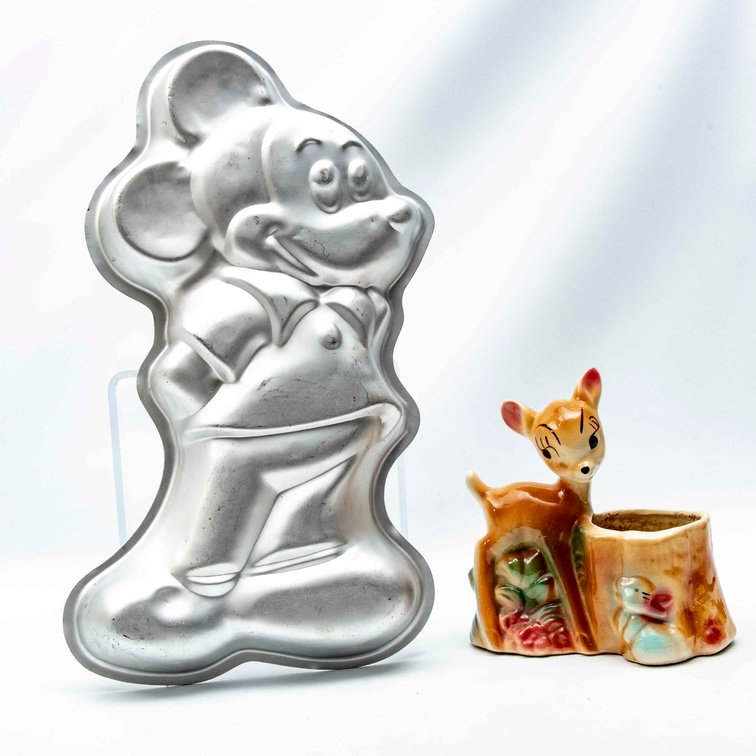 Disney Bambi Ceramic & Mickey Cake Pan