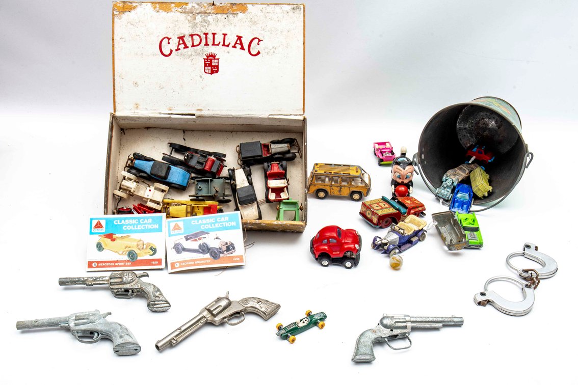 Vintage CLE and Matchbox Cars, Cap Guns, & More