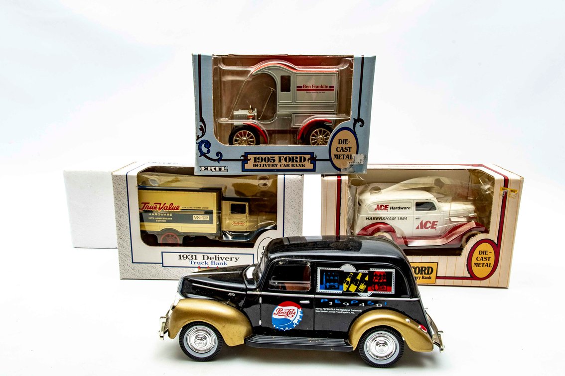 ERTL & Golden Wheel Die Cast Coin Bank Trucks