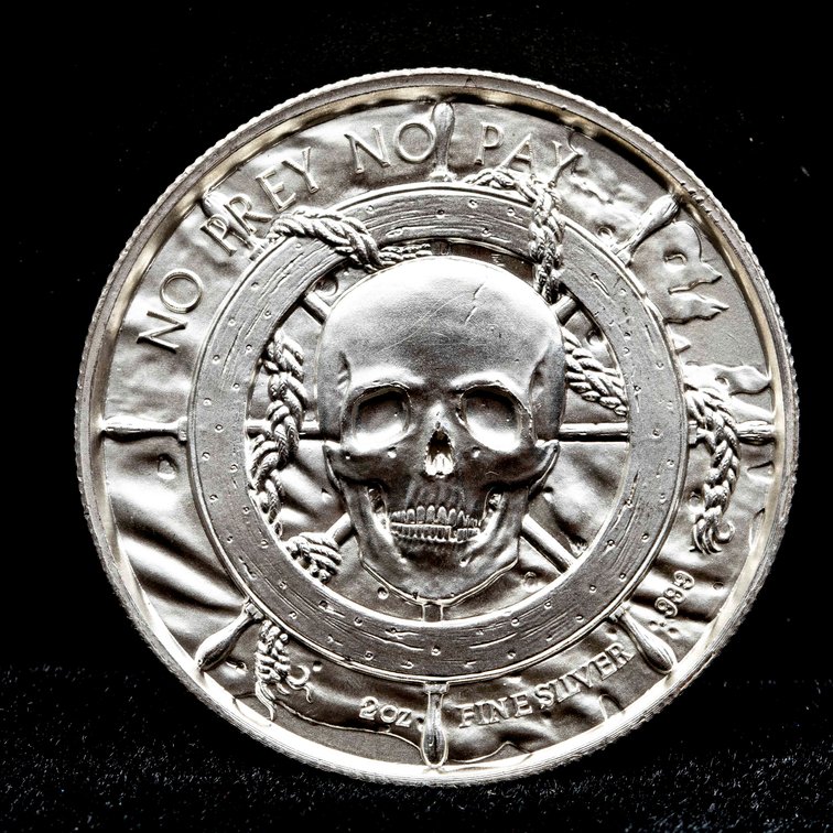 2 oz Elemetal Privateer High Relief Silver Round