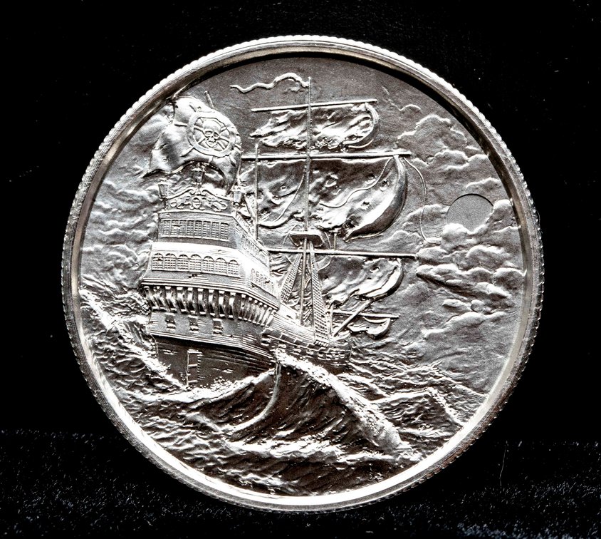 2 oz Elemetal Privateer High Relief Silver Round