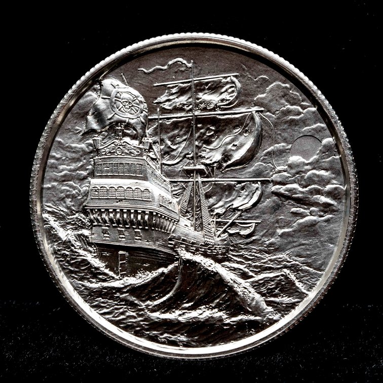 2 oz Elemetal Privateer High Relief Silver Round
