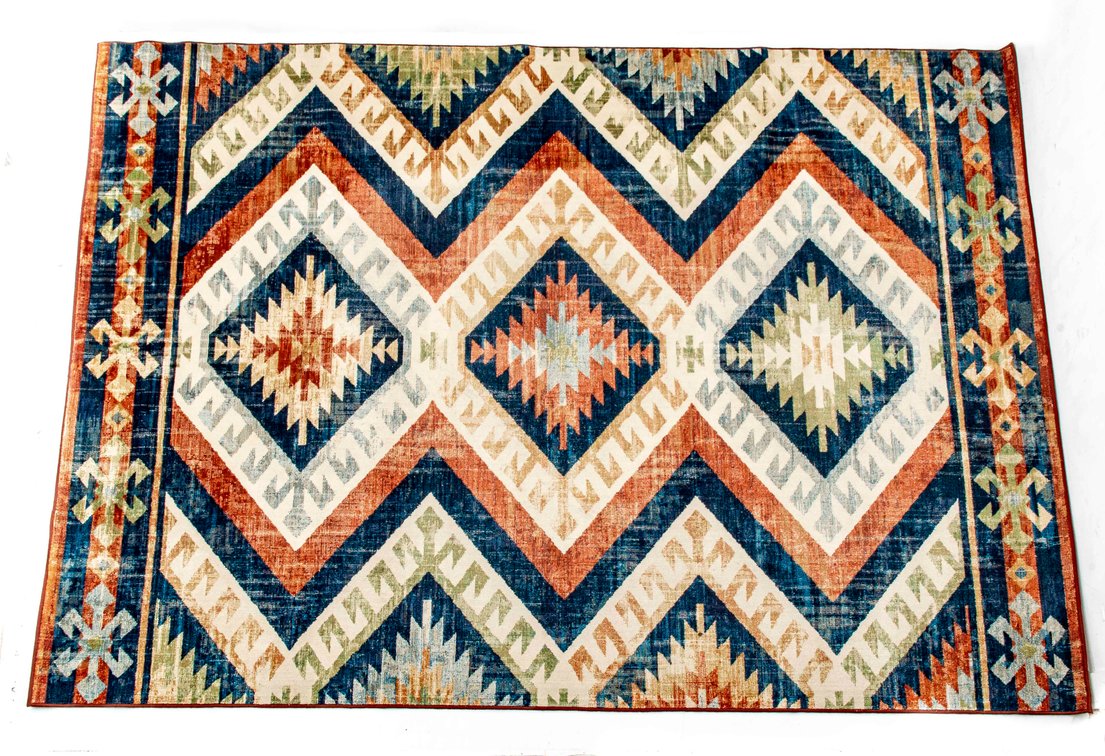 8 x 11 Red Diamond Kilim Rug- Palmetto Living