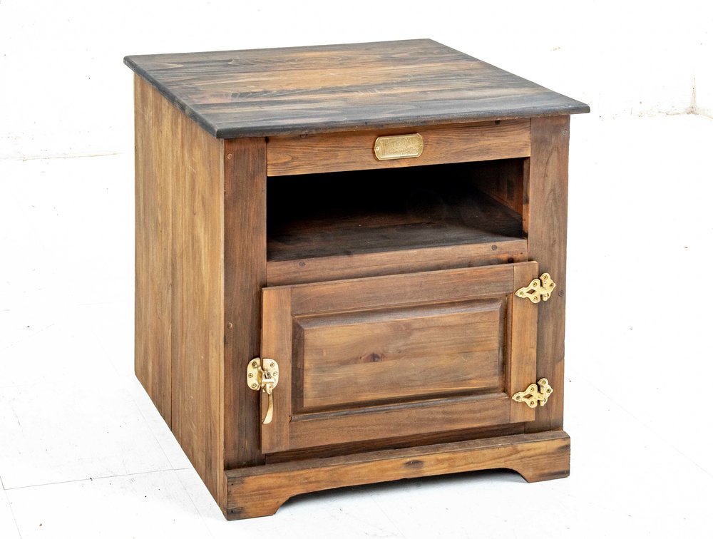 White Clad Icebox TV Stand