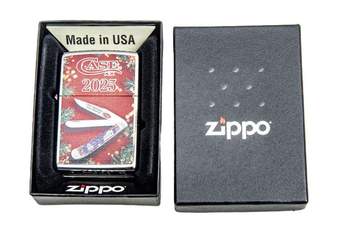 Zippo 2025 Case Christmas Trapper Lighter - NIB