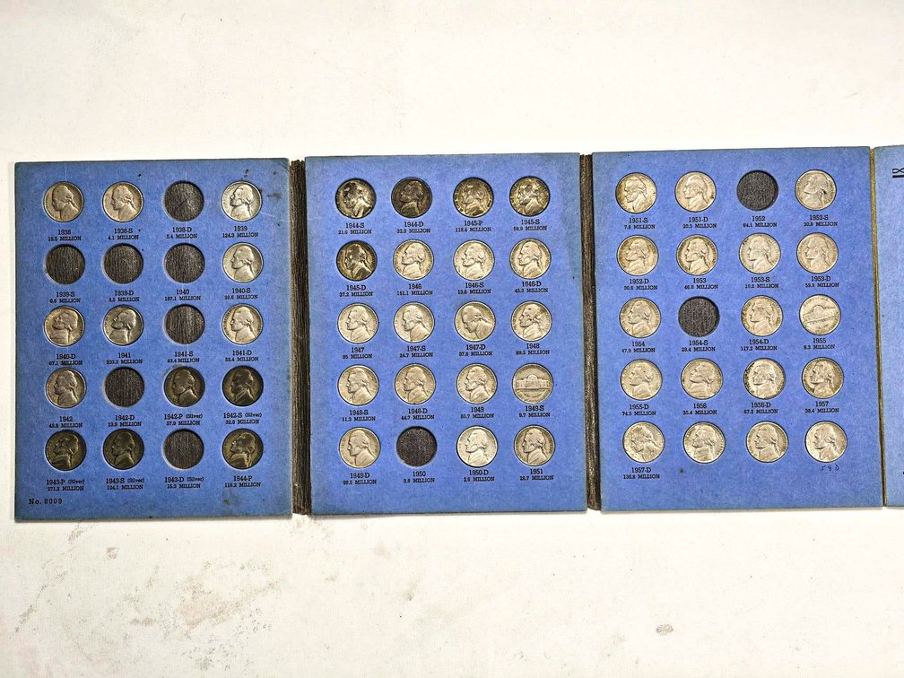 50 Jefferson Nickels Including 10 Silver War Nickels