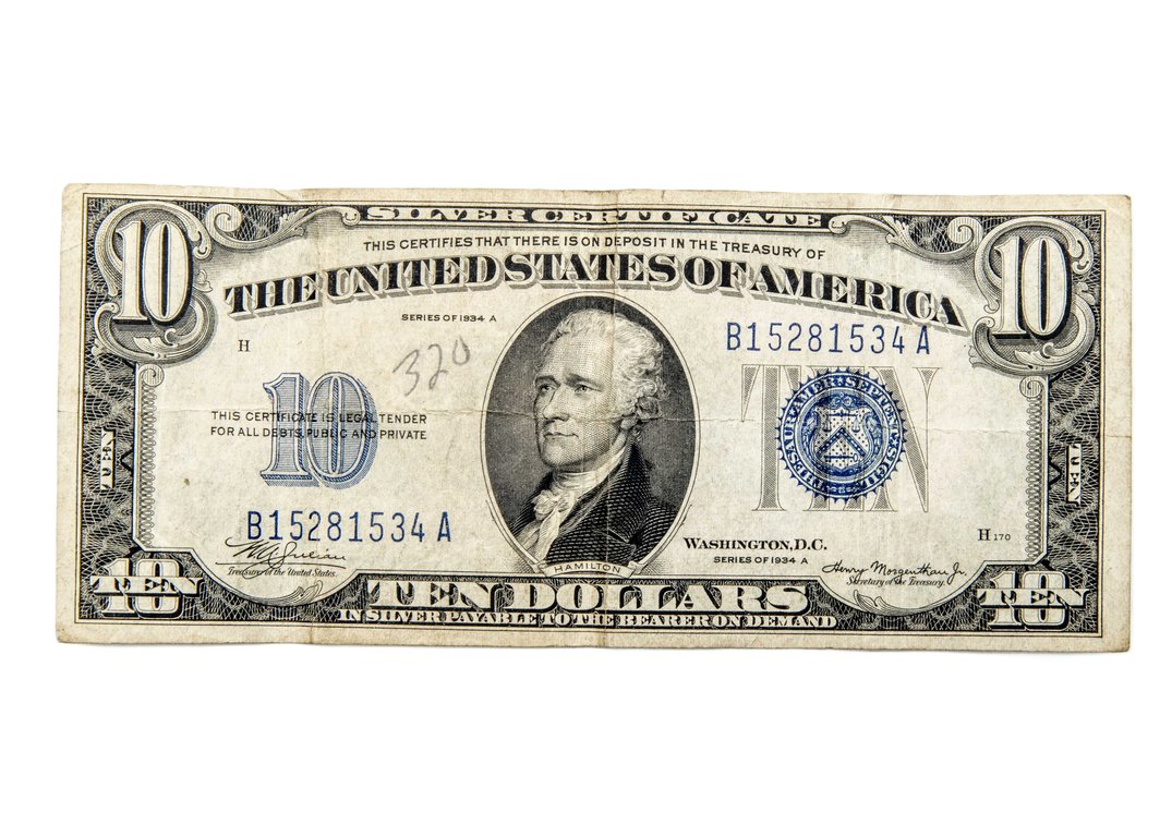 1934A- US $10 Silver Certificate