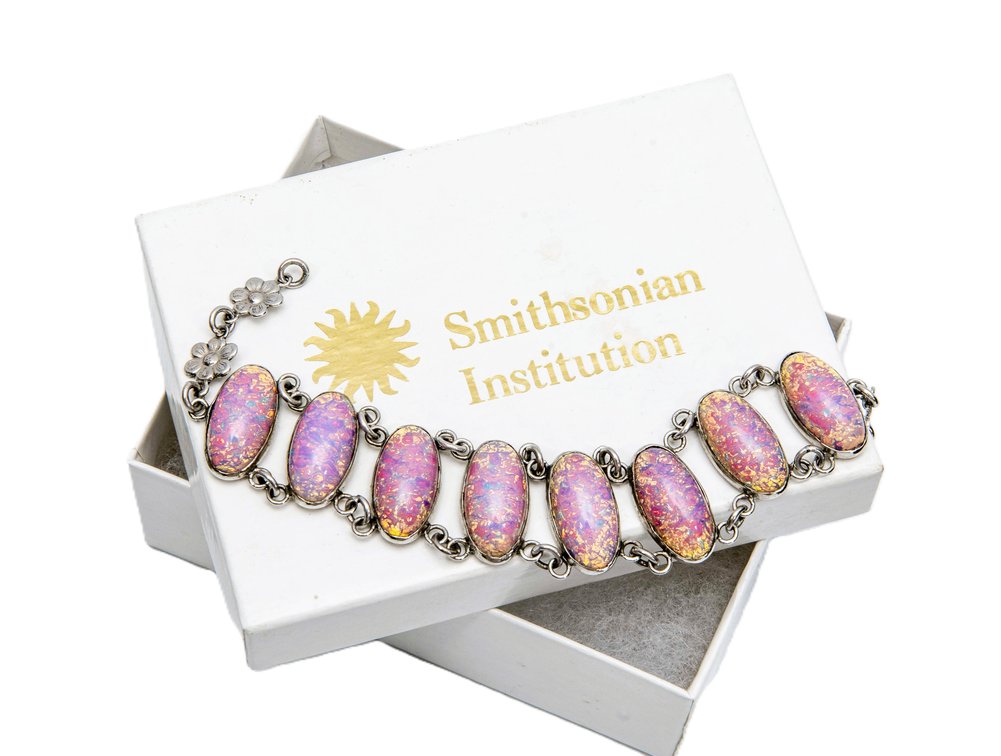 Sterling & Syn. Opal Bracelet- 21.3 G