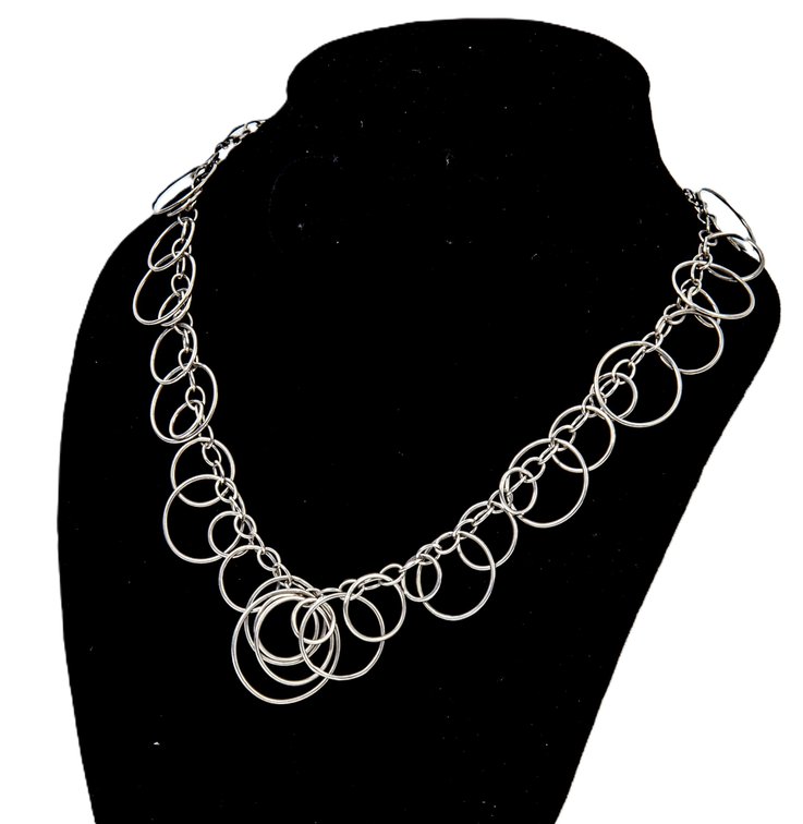 Fun Linked Sterling Necklace- 27.3 G