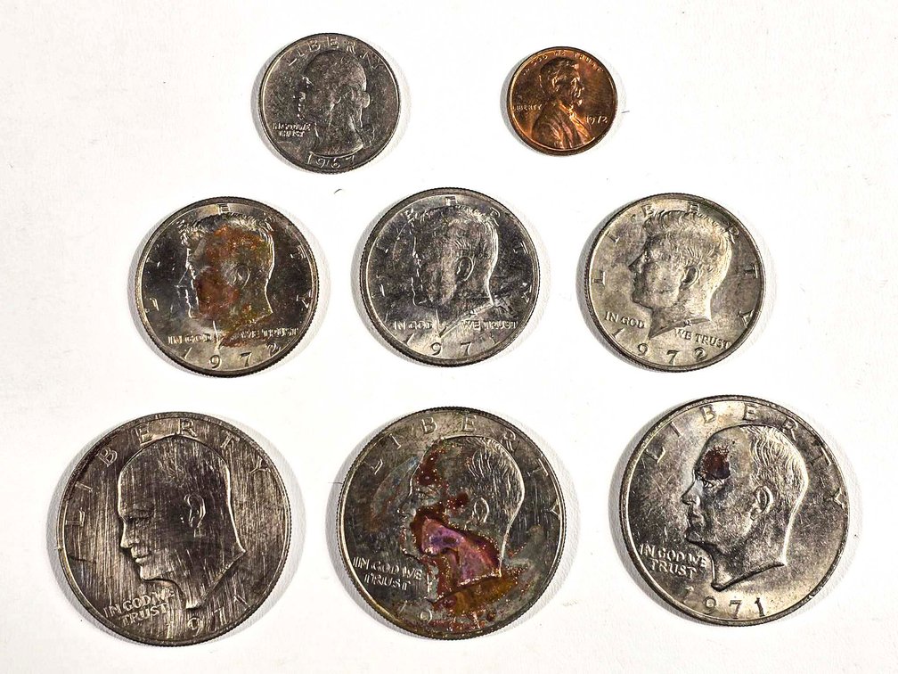 1971 Eisenhower Dollars, 1972 Kennedy Half Dollars