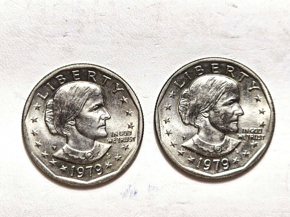 1979 Susan B. Anthony U.S. Dollar Coins (2 Pieces)