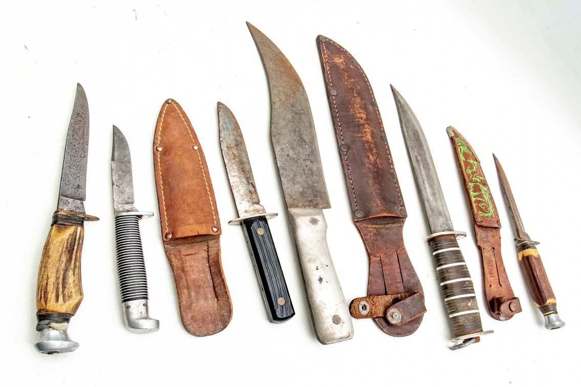 Six Fixed Blade Outdoorsman Knives