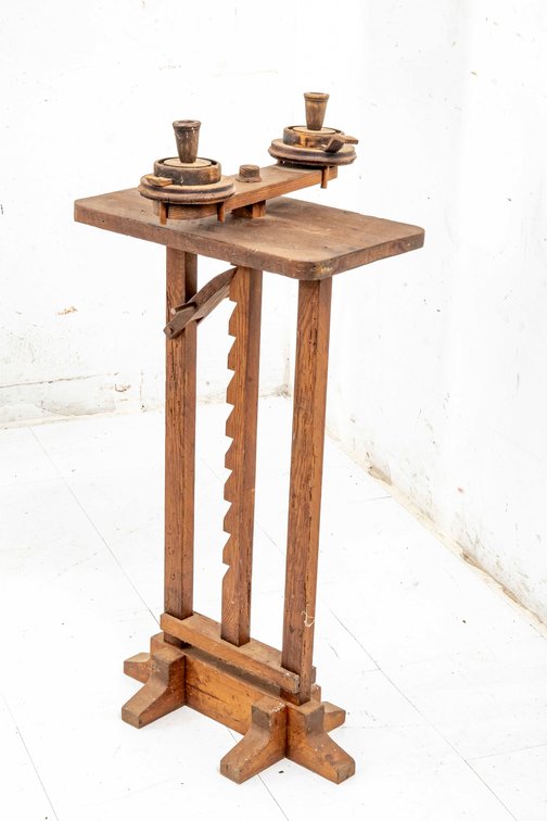 Handmade Ratcheting Candle Stand / Side Table