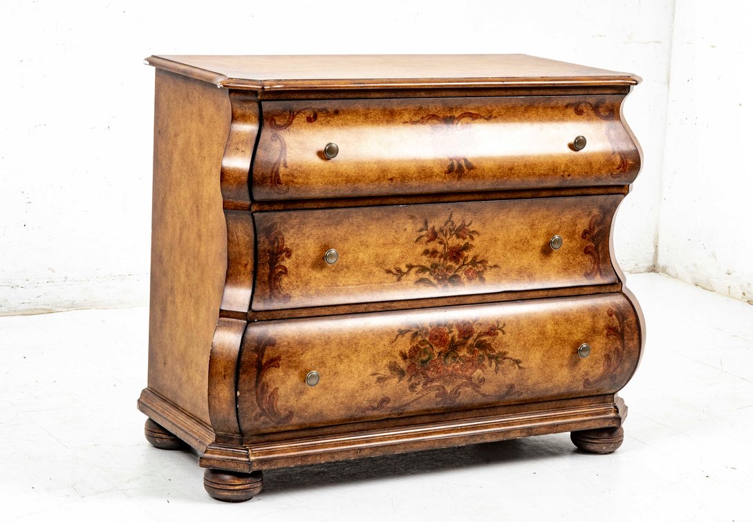 Bombe Style 3 Drawer Chest of Drawers