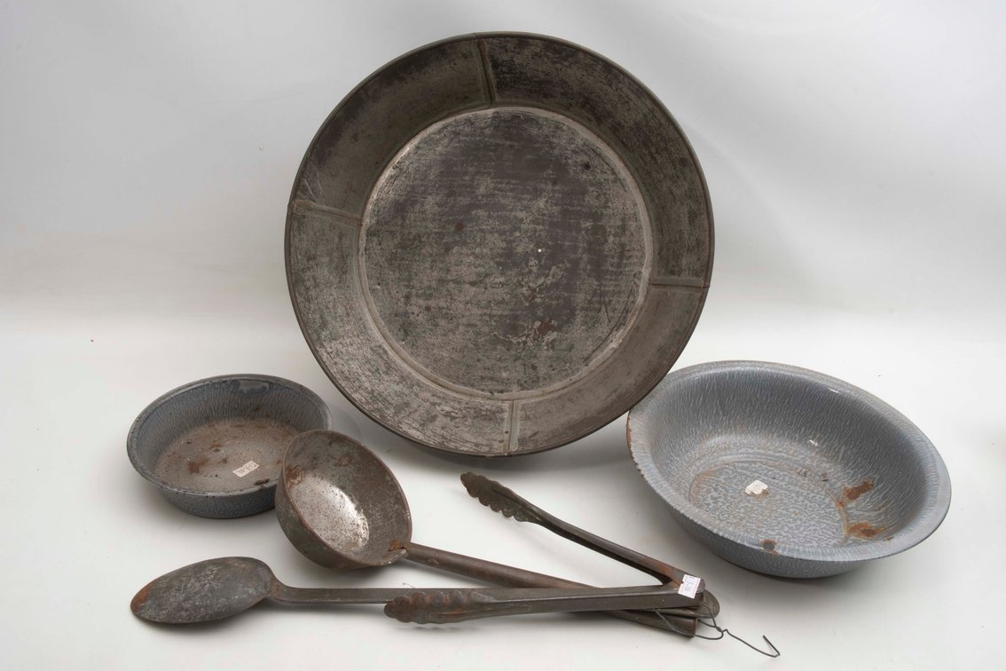 Primitive Metal Dishes & Utensils