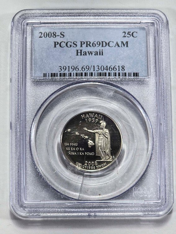2008-S Hawaii Quarter PCGS PR69 DCAM