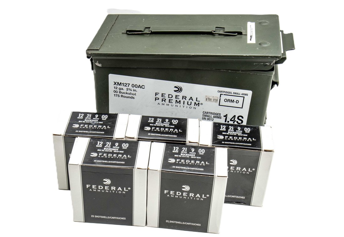 120rds of Federal 12 Gauge 2¾" 9 Pellets 00 Shot