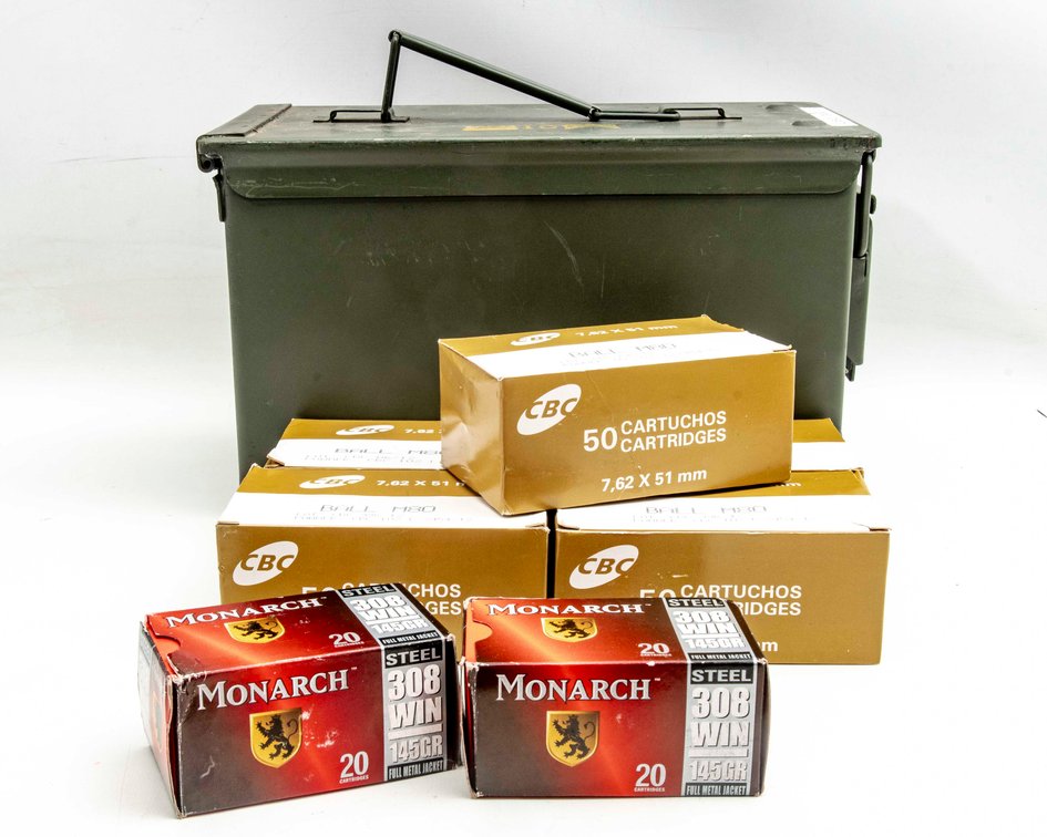 250rds 7.62x51mm M80 & 40rds 308 Ammunition