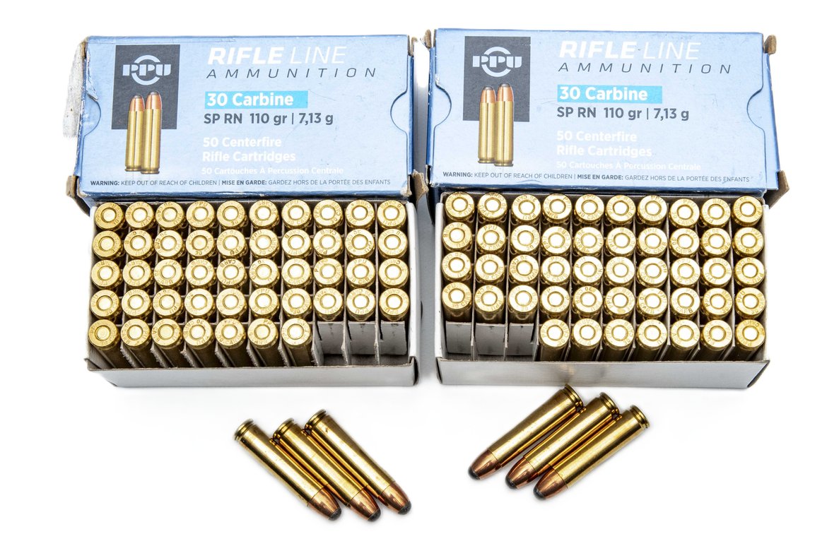 100rds Boxed PPU 30 Carbine Ammunition