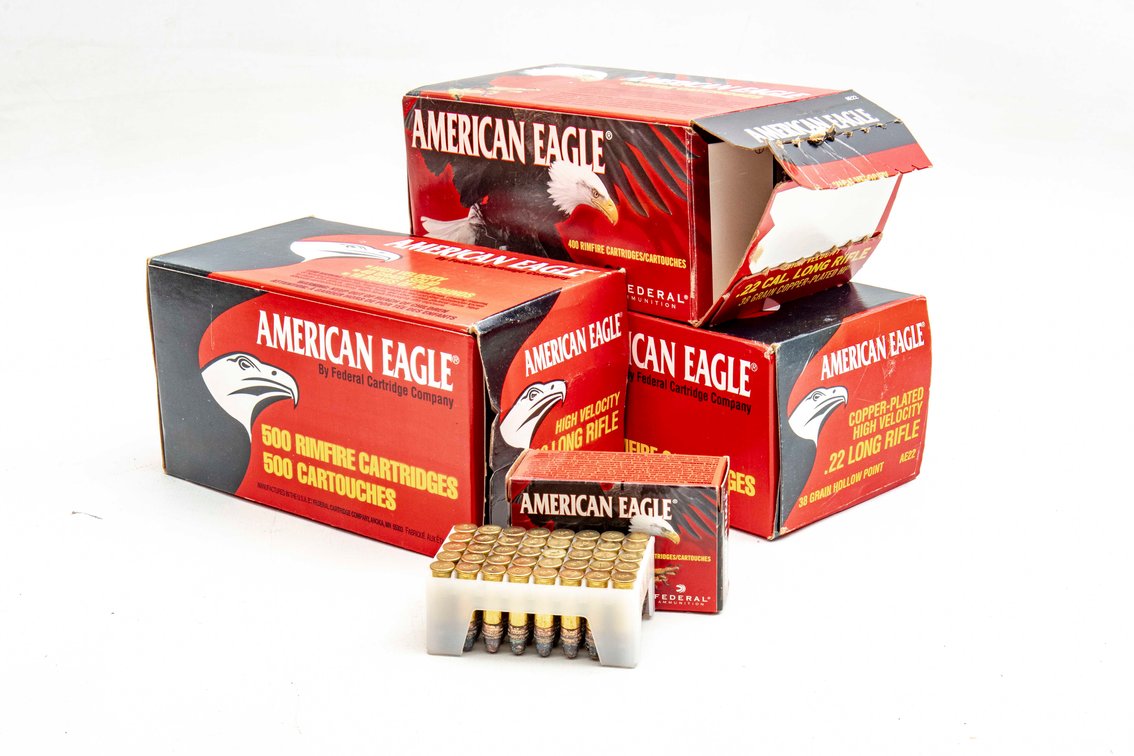 1300 Rds Federal American Eagle .22 LR Ammunition