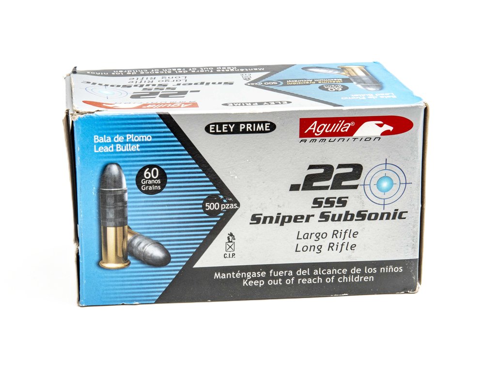 500rrds Aguila .22 Long Rifle Sniper SubSonic Ammo