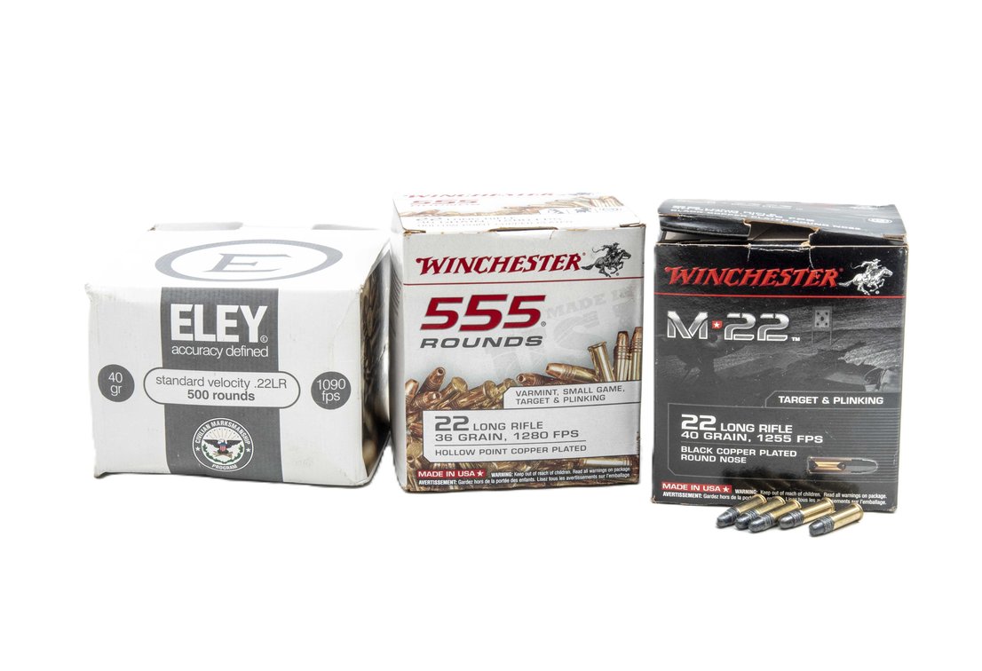 1555rds of Boxed .22 Long Rifle Ammo