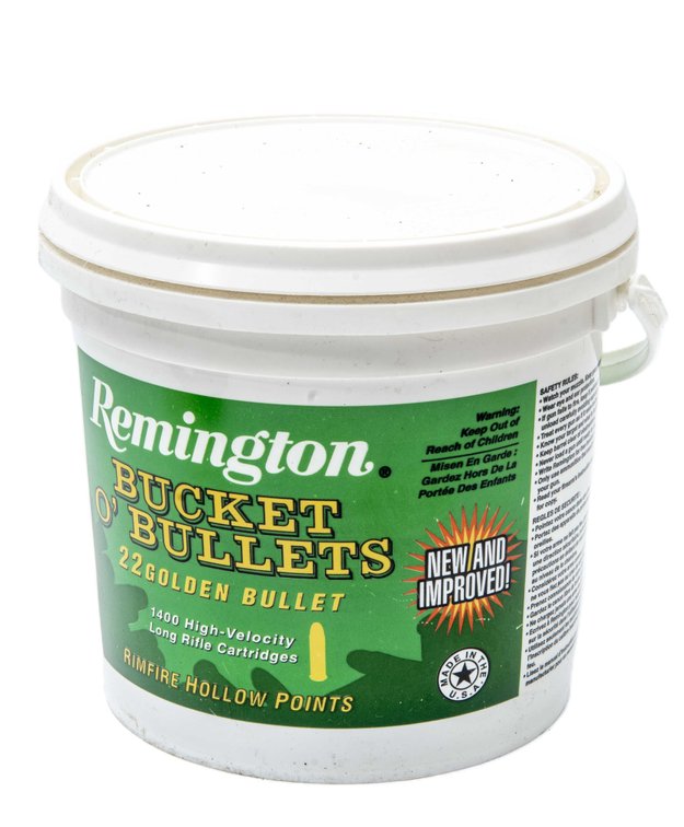 1400rds of Remington .22 Long Rifle Ammo in Bucket
