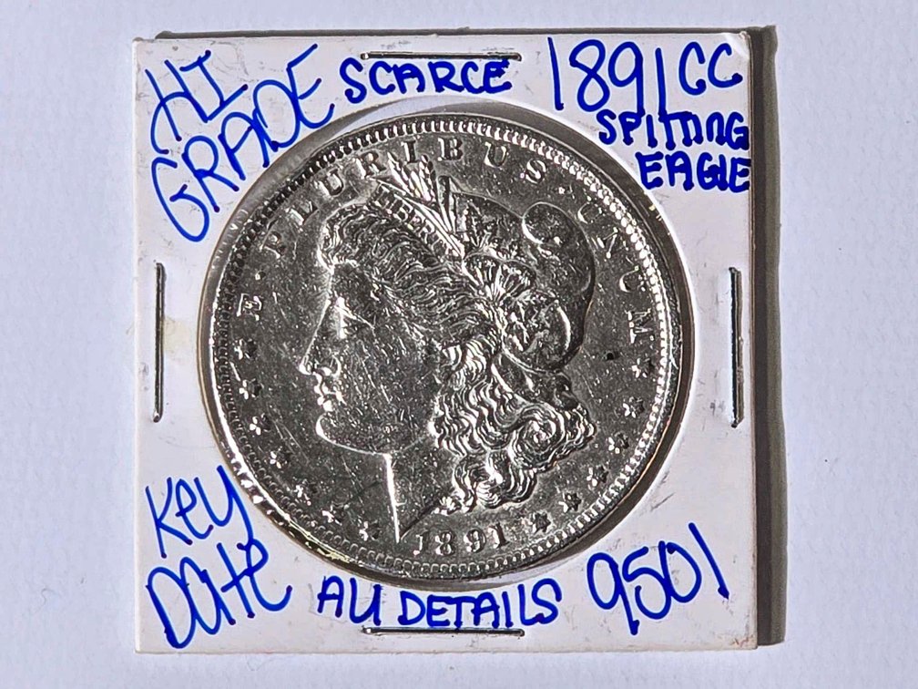 1891CC Morgan Dollar ‘Spitting Eagle’ Varietal – C